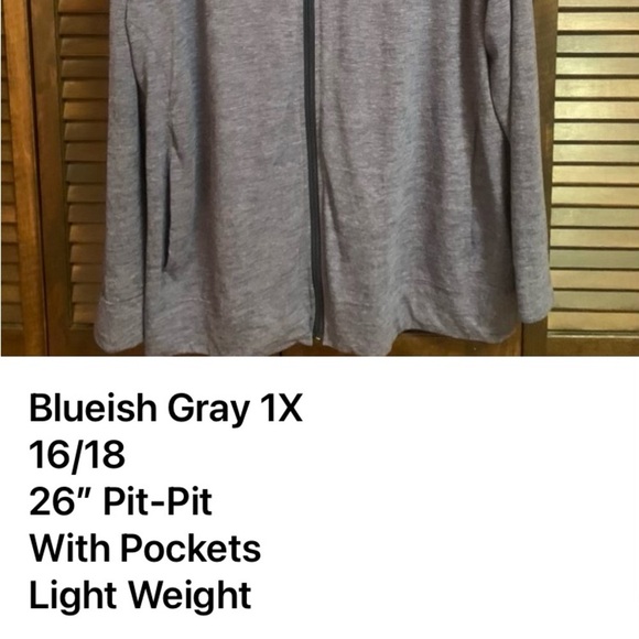 Terra & Sky Lightweight Women’s Hoodie Size 1X - 16W/18W - Picture 4 of 6